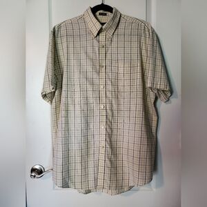 Van Heusen yellow and blue plaid short sleeve button down